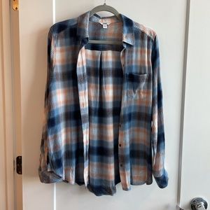 Sonoma Orange & Blue Flannel